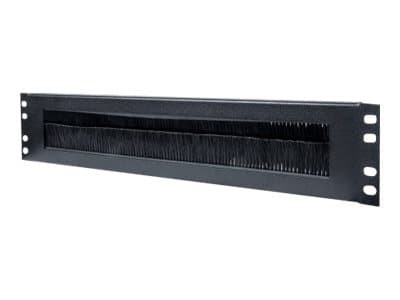 Intellinet 19" kaapelin läpivientipaneeli, 2U, harjainsertillä, musta - Rack kabel indgangspanel med brush - black, RAL 9005 - 2U - 19"