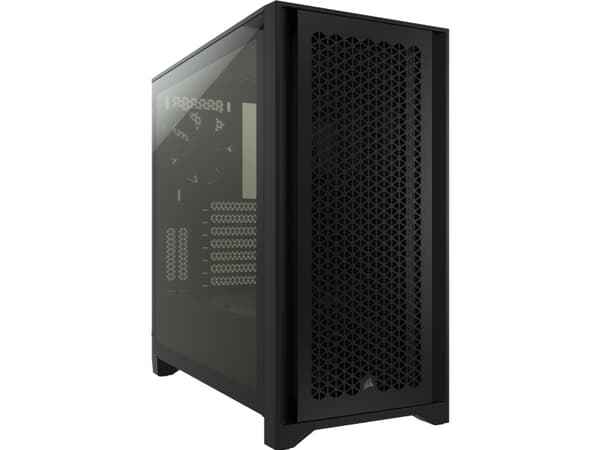 CORSAIR 4000D AIRFLOW - Tower - ATX - genomskinlig sidopanel (härdat glas) - ingen strömförsörjning (ATX) - svart - USB/ljud Svart