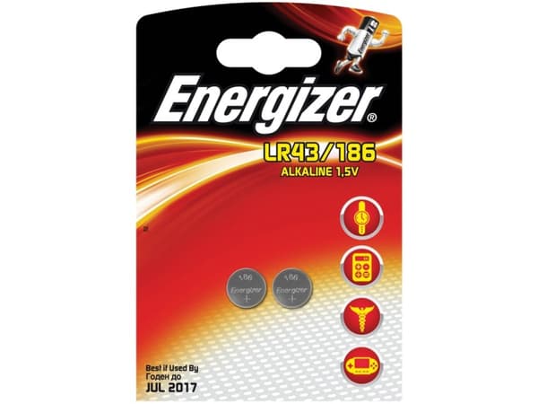 Energizer Miniature 186 - Batteri 2 x LR43 - Alkalisk - 123 mAh
