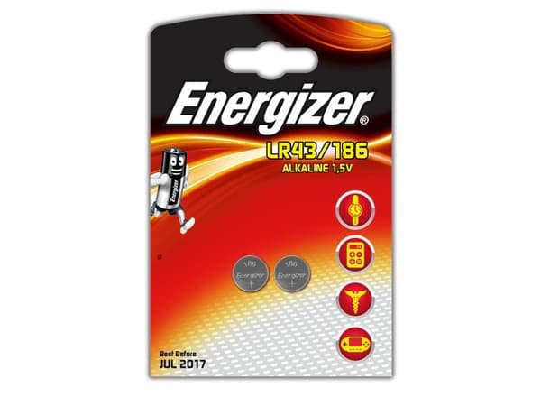 Energizer Miniature 186 - Batteri 2 x LR43 - Alkalisk - 123 mAh