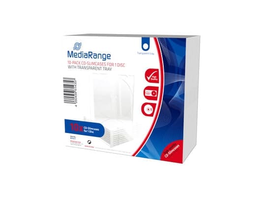 MediaRange BOX32-T, Smykkeskrin, 1 disker, Gjennomsiktig, Plast, 140 mm, 5,2 mm