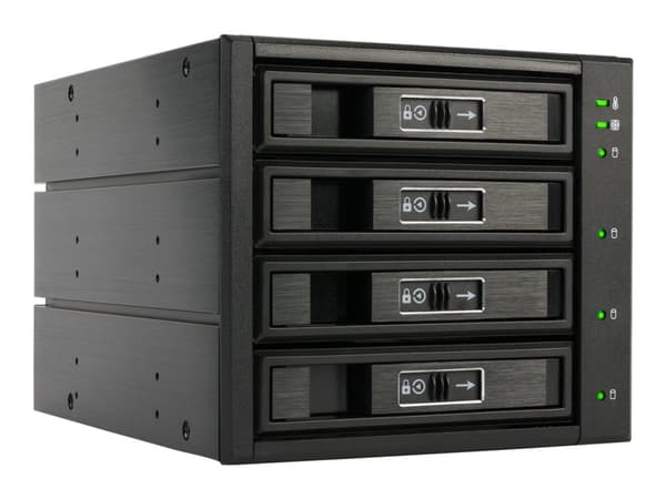 FANTEC BP-T3141 - Sisäinen RAID-laite - 2,5" / 3,5" jaettu - SATA 6Gb/s / SAS 6Gb/s - SAS 6Gb/s, SATA 6Gb/s - musta