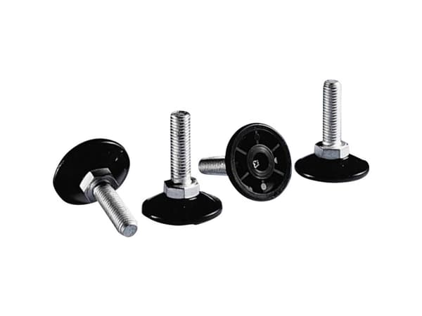 Rittal VX 8100.780, Fötter till rackskåp, Svart, Rostfritt stål, Rostfritt stål, 4 styck, 930 g