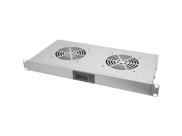 LogiLink FAU02FG, Viftepanel, Grå, Stål, 1U, 48,3 cm (19"), 482,6 mm