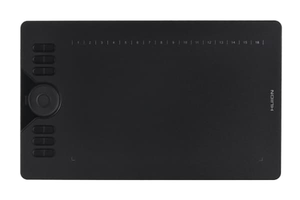 HUION HS610, Koblet med ledninger (ikke trådløs), 5080 Ipi, 254 x 158,8 mm, USB, 1 cm, Sort