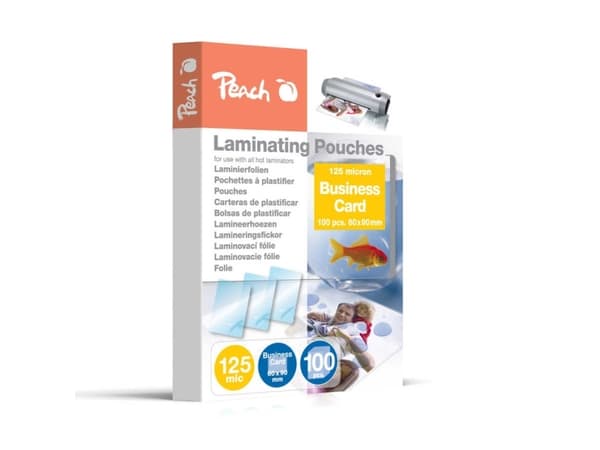 Peach - 125 mikrometer - 100-pack - glättat - 60 x 90 mm lamineringsfickor