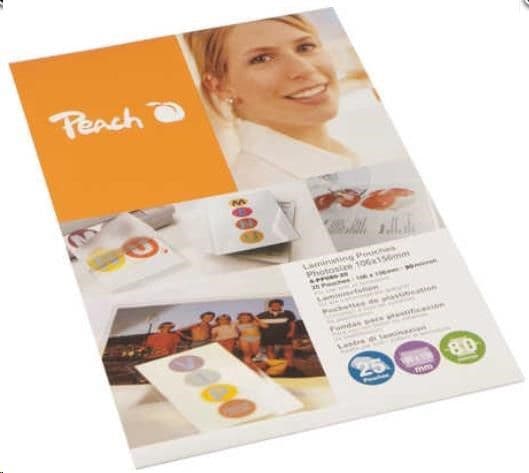 Peach - 125 mikrometer - 100-pack - glättat - 60 x 90 mm lamineringsfickor