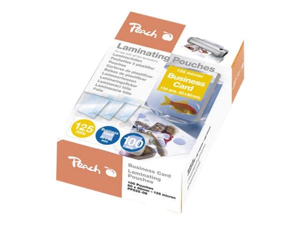 Peach - 125 mikrometer - 100-pack - glättat - 60 x 90 mm lamineringsfickor