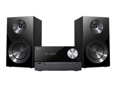 LG CM2460, Kodin mikroaudiojärjestelmä, Musta, 100 W, 2-suuntainen, Riviliittimen kiinnikkeet, 6 O