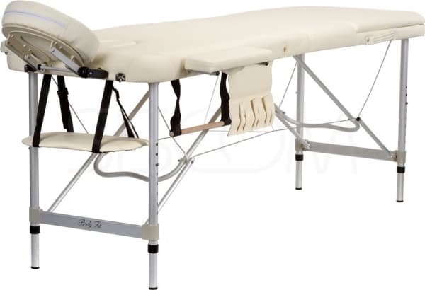 Bodyfit Aluminium massasjeseng med 3 segmenter, beige