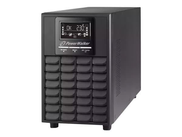 PowerWalker VFI 1000 CG PF1 - UPS - 1000 watt - 1000 VA - 7 Ah - RS-232, USB - utgangskontakter: 4 Sort