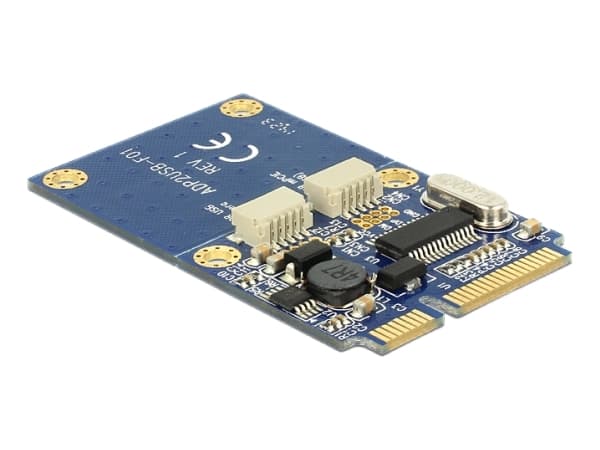Delock MiniPCIe I/O PCIe full size 2 x USB 2.0 - USB-adapter - PCIe Mini Card - USB 2.0 x 2