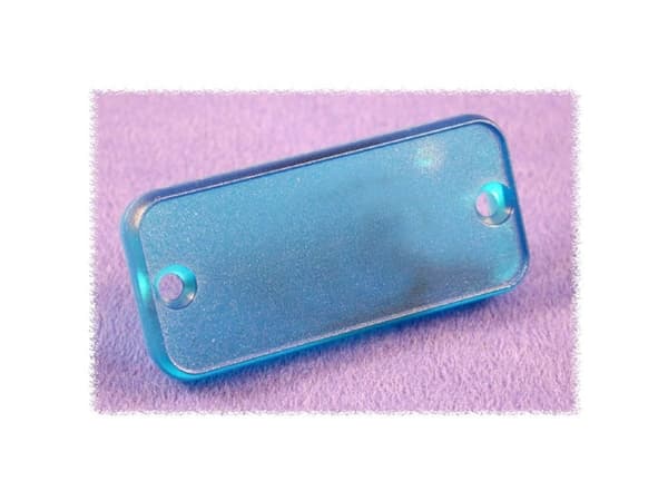 Hammond Electronics 1455LPLTBU Päätylevy (L x B x K) 8 x 103 x 30,5 mm ABS Blå (läpinäkyvä) 2 stk 2 stk
