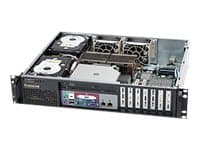 Supermicro SC523 L-505B - Kan monteras i rack 2U - ATX 500 Watt - svart Svart