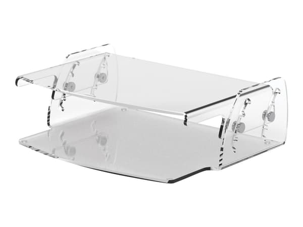Fellowes Clarity Adjustable Monitor Riser - Stativ - for Skjerm - akryl - blank - skrivebord