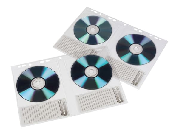 Hama - CD/DVD-permside - kapasitet: 2 CD/DVD - gjennomsiktig (en pakke 10)