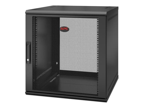 APC NetShelter WX 12U Single Hinged Wall-mount Enclosure 600mm Deep, Seinään asennettava laitekehikko, 12U, 90 kg, 19,2 kg, Musta
