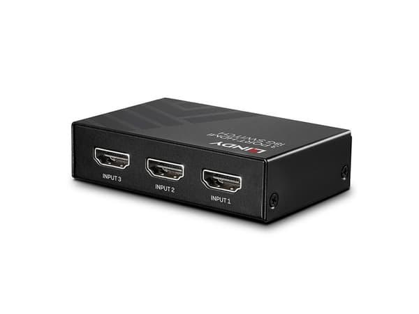 Lindy 38232, HDMI, Metall, Sort, 18 Gbit/s, RF, 4K Ultra HD