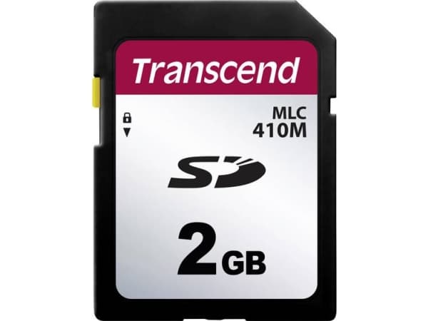 Transcend SD410M, 2 GB, SD, MLC, 95 MB/s, 20 MB/s, Staattisen purkauksen (ESD) suoja