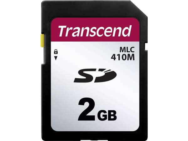 Transcend SD410M, 2 GB, SD, MLC, 95 MB/s, 20 MB/s, Staattisen purkauksen (ESD) suoja
