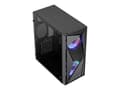 Miniatyrbild 3 av 5: AeroCool Glider - Tempered Glass Edition - tower - ATX - genomskinlig sidopanel (härdat glas) - ingen strömförsörjning (ATX) - svart - USB/ljud