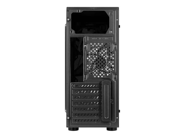 AeroCool Glider - Tempered Glass Edition - tower - ATX - genomskinlig sidopanel (härdat glas) - ingen strömförsörjning (ATX) - svart - USB/ljud