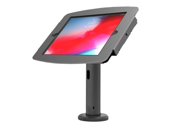 Compulocks iPad 10.2" Space Enclosure Tilting Stand 4" - Monteringssett (hus, stangstativ) - for nettbrett - låsbar - høyverdig aluminium - svart - s
