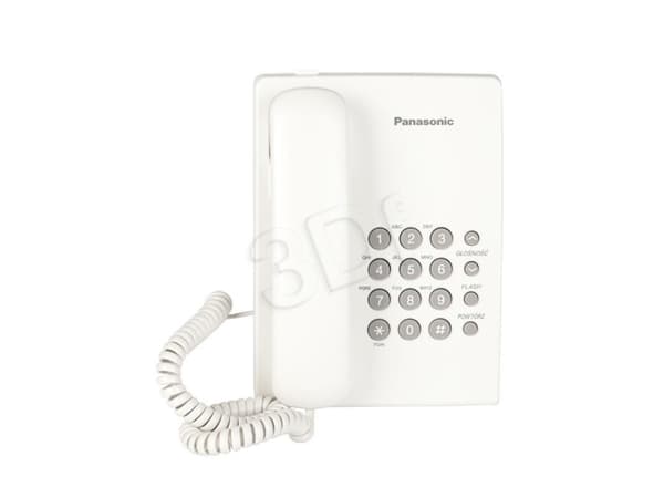 Panasonic KX-TS500PDW - Telefon med ledning - hvit