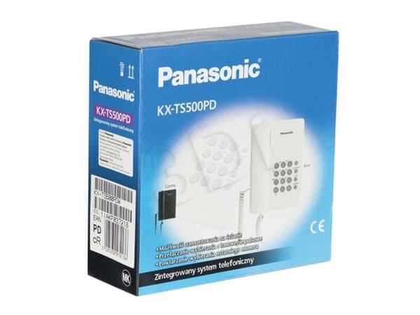 Panasonic KX-TS500PDW - Telefon med ledning - hvit