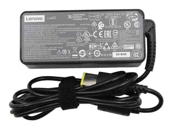 Chicony ADLX45NCC3A - Strømadapter - AC 100-240 V - 45 watt - FRU, (CRU) - Tier 1 - for P/N: 4XB0M13789