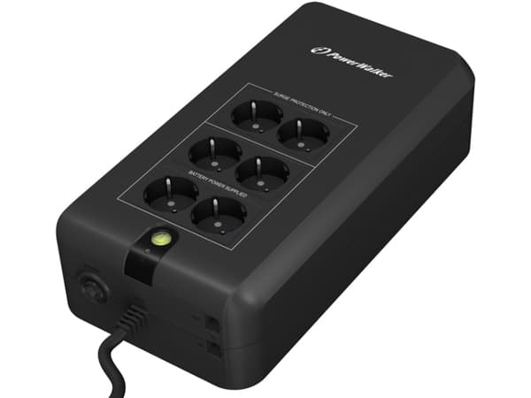 PowerWalker VFD 800 APFC - UPS - AC 220/230/240 V - 420 Watt - 800 VA - 7 At - utgangskontakter: 6 - svart