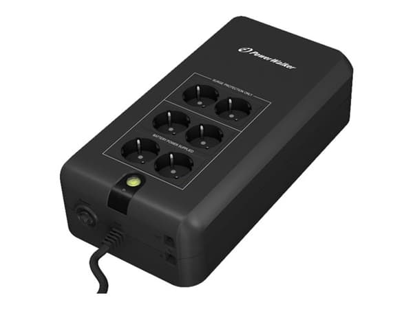PowerWalker VFD 800 APFC - UPS - AC 220/230/240 V - 420 Watt - 800 VA - 7 At - utgangskontakter: 6 - svart Sort