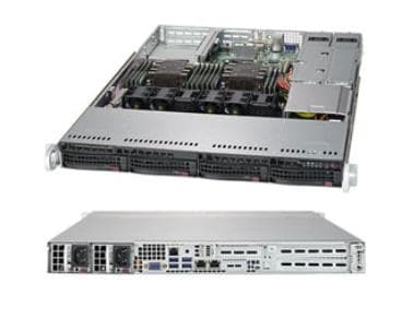 Supermicro SC815 TQC-R706WB2 - Kan monteras i rack 1U - utökad ATX - SATA/SAS - hot-swap 750 Watt - svart