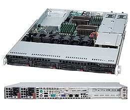 Supermicro SC815 TQC-R706WB2 - Kan monteras i rack 1U - utökad ATX - SATA/SAS - hot-swap 750 Watt - svart