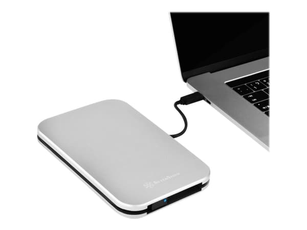 SilverStone Mammoth Series MMS02 - Drevkabinett - 2.5" - SATA 6Gb/s - USB 3.1 (Gen 2) - koksgrå