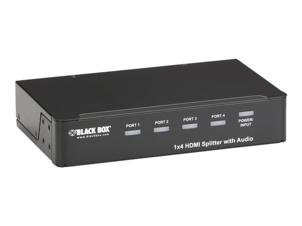 Black Box 1x4 HDMI Splitter - Video/lyd-splitter - 4 x HDMI - stasjonær - for P/N: AC3010A, EVHDMI02T-002M, EVHDMI06-002M, FA790