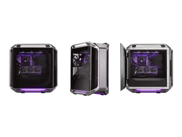 Cooler Master Cosmos C700M - Tower - utökad ATX - genomskinlig sidopanel (härdat glas) - ingen strömförsörjning - grå, svart, silver - USB/ljud