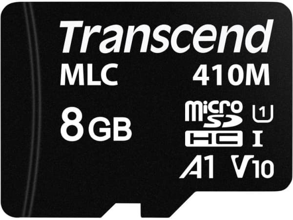 Transcend 410M, 8 GB, MicroSDHC, Klasse 10, MLC, 95 MB/s, 30 MB/s