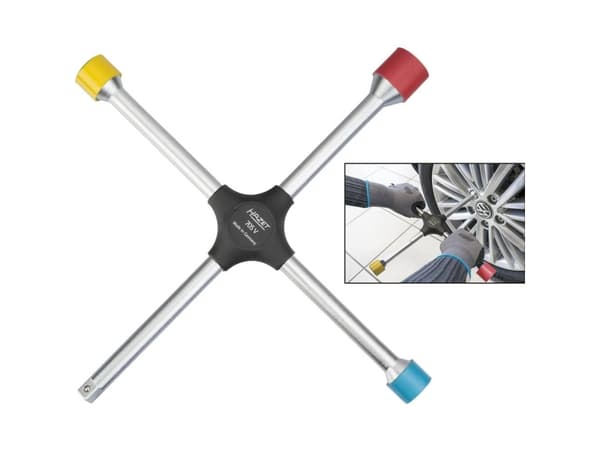 HAZET 705V, Hylsnyckel, 1 styck, Krom, X-formad, DIN 3119, ISO 6788, 17,19,21 mm