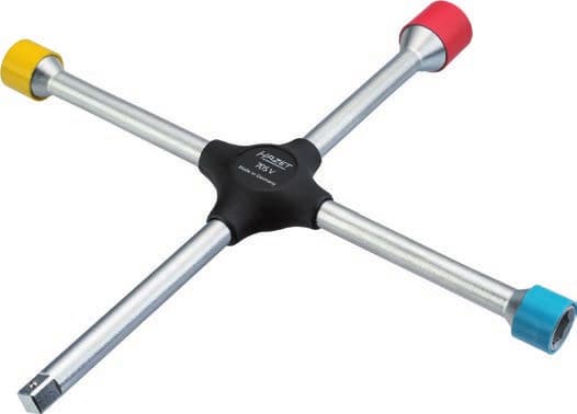HAZET 705V, Hylsnyckel, 1 styck, Krom, X-formad, DIN 3119, ISO 6788, 17,19,21 mm