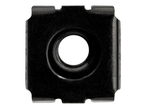 StarTech.com 10-32 Cage Nuts - 50 Pack - Rack Mount Clip Nuts - For Square Hole Server Rack - Black (CABCAGENUTS1032) - Hylsmuttrar - svart (paket om