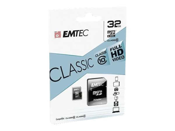 EMTEC - Flashminnekort - 32 GB - Class 10 - microSDHC