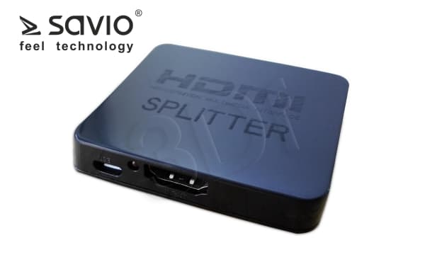 SAVIO CL-93 - Video/audiosplitter - 2 x HDMI - skrivbordsmodell