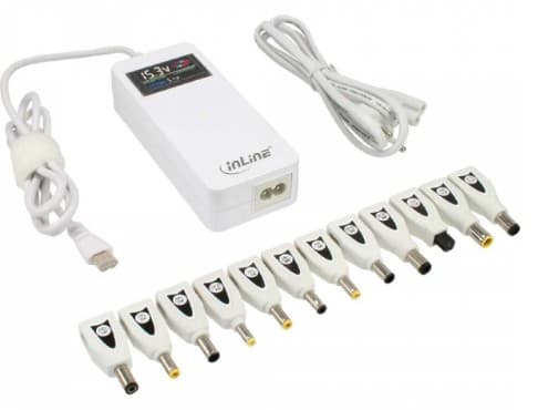 InLine 26618W, Laptop, Innendørs, 100-240 V, 50/60 Hz, 90 W, 20 V Hvit