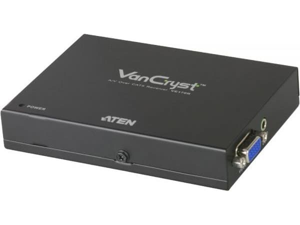 ATEN VE170R-AT-G, 1920 x 1200 piksler, AV-mottaker, 300 m, Koblet med ledninger (ikke trådløs), Sort