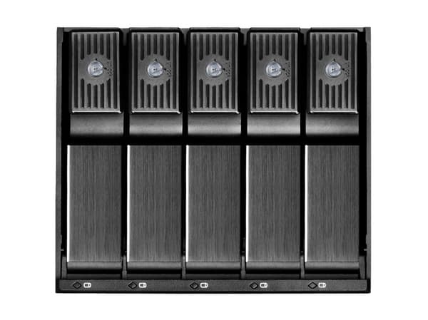 SilverStone SST-FS305-12G 3,5" eksternt kabinett, 5-bay - svart