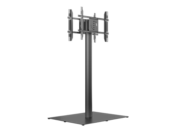 Multibrackets M Public Display Stand 180 HD Back to Back Black w. Floorbase - Ställ - för 2 LCD-bildskärmar - aluminium, stål - svart - skärmstorlek: Svart