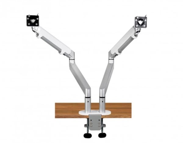 Spire Arm 2, 9 kg, 68,6 cm (27"), 75 x 75 mm, 100 x 100 mm, Höjdjustering, Silver, Vit