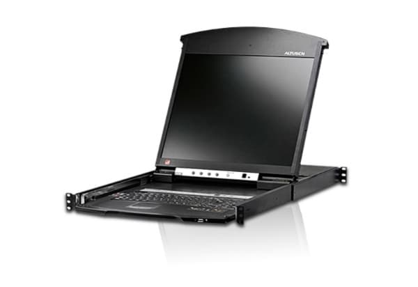 ATEN KL1508AiM, 1600 x 1200 pixlar, UW-UXGA, Rackmontering, 28 W, 1U, Svart Svart