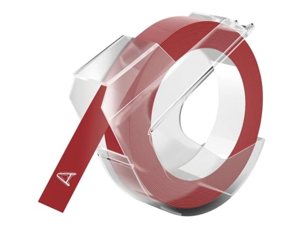 DYMO 520102, Punainen, Suorakulmio, Irroitettava, Valkoinen punaisella, Universaali, Muovi